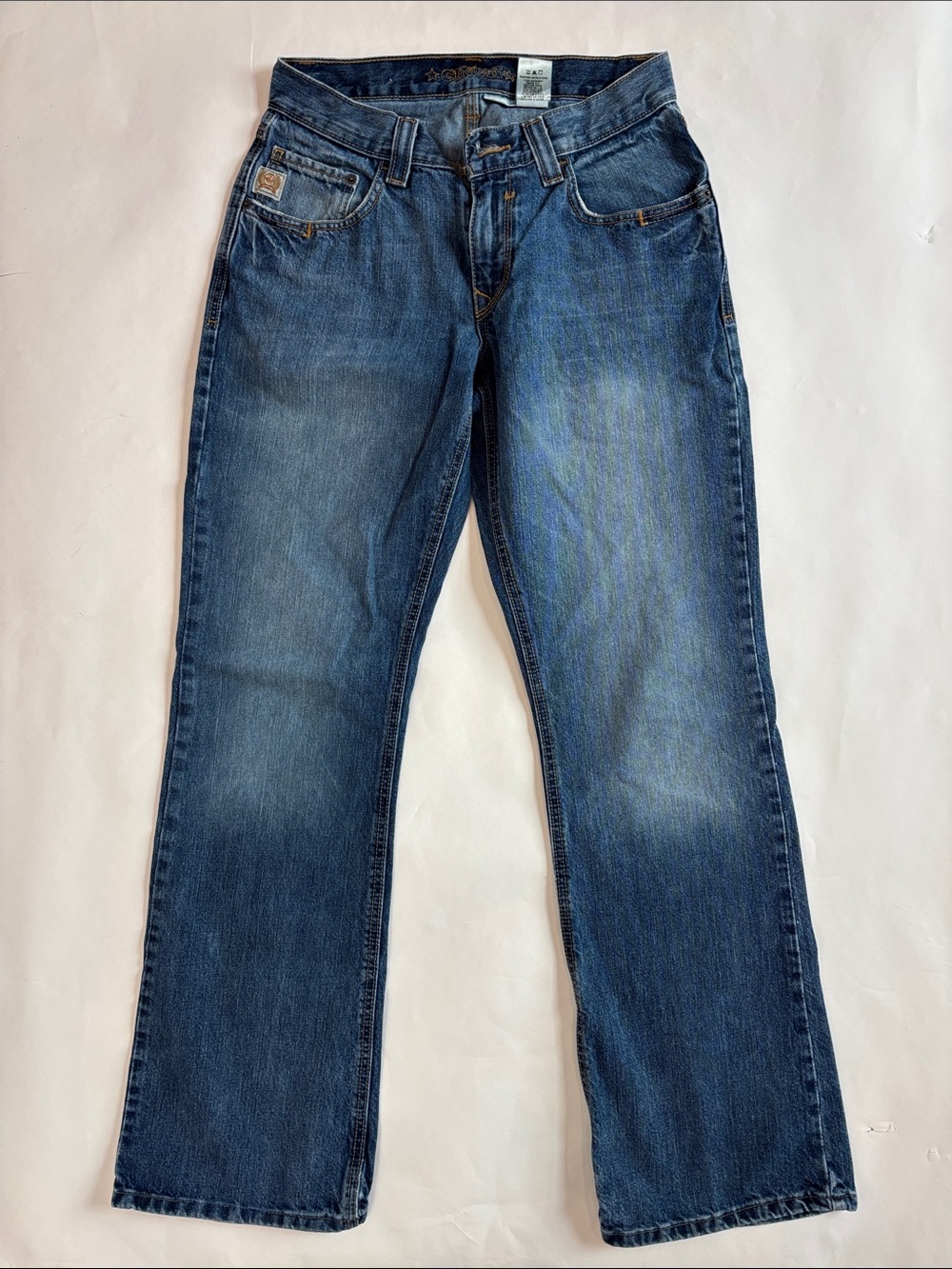 Cinch Carter Denim Jeans in Medium Blue with Contrast Stitching - Picture 4 of 15